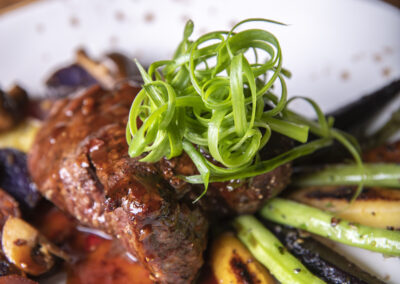 Tenderloin Steak and seasonal veggies at the Hilton Garden Inn Kalispell